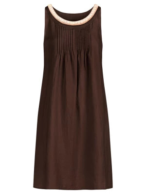 Zdjęcie produktu mint & mia Lniana sukienka w kolorze brązowym rozmiar: 40