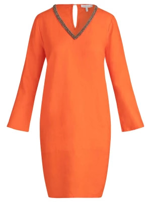 Zdjęcie produktu mint & mia Lniana sukienka w kolorze pomarańczowym rozmiar: 40