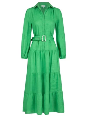Zdjęcie produktu mint & mia Lniana sukienka w kolorze zielonym rozmiar: 42