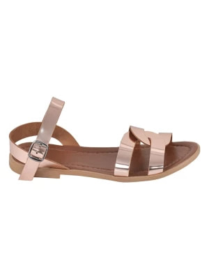 Zdjęcie produktu Miss Hera Skórzane sandały w kolorze różowozłotym rozmiar: 40