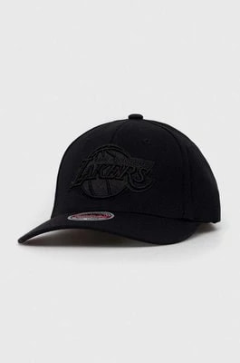 Zdjęcie produktu Mitchell&Ness czapka z daszkiem z domieszką wełny kolor czarny z aplikacją