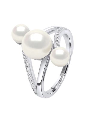 Zdjęcie produktu Mitzuko Srebrny pierścionek z perłami rozmiar: onesize