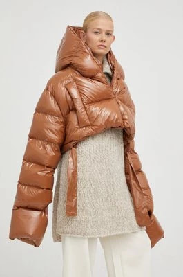 Zdjęcie produktu MMC STUDIO kurtka puchowa Maffo Gloss damska kolor brązowy zimowa oversize