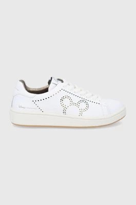 Zdjęcie produktu MOA Concept Buty skórzane kolor biały na płaskiej podeszwie
