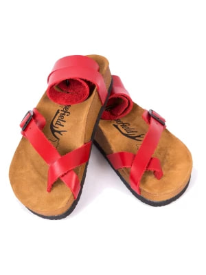 Zdjęcie produktu Moosefield Skórzane sandały w kolorze czerwonym rozmiar: 38
