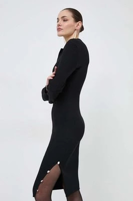 Zdjęcie produktu Morgan sukienka kolor czarny midi dopasowana