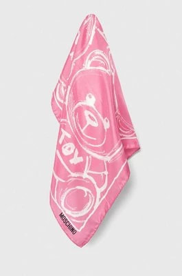 Zdjęcie produktu Moschino poszetka jedwabna kolor różowy M5761 50347