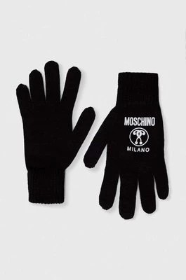 Zdjęcie produktu Moschino rękawiczki wełniane damskie kolor czarny