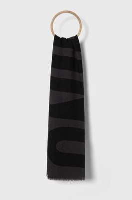 Zdjęcie produktu Moschino szal wełniany kolor szary wzorzysty