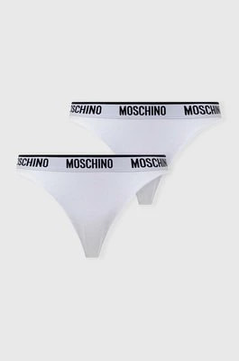 Zdjęcie produktu Moschino Underwear stringi 2-pack kolor biały 13074406
