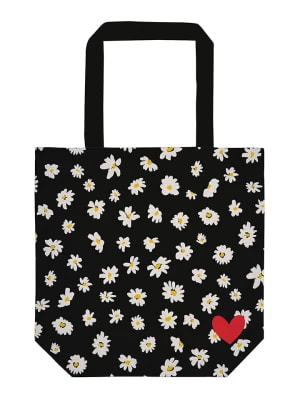 Zdjęcie produktu moses. Shopper bag "Daisies Bio" w kolorze czarnym - 37 x 38 cm rozmiar: onesize