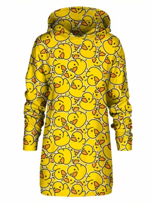 Zdjęcie produktu Mr GUGU & MISS GO Sukienka dresowa w kolorze żółtym ze wzorem rozmiar: XS