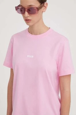 Zdjęcie produktu MSGM t-shirt bawełniany damski kolor różowy