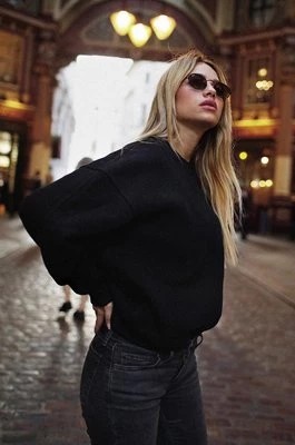 Zdjęcie produktu MUUV Bluza bawełniana Soft Touch damska kolor czarny gładka Muuv.