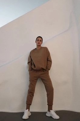 Zdjęcie produktu MUUV. spodnie dresowe SOFT TOUCH damskie kolor brązowy gładkie