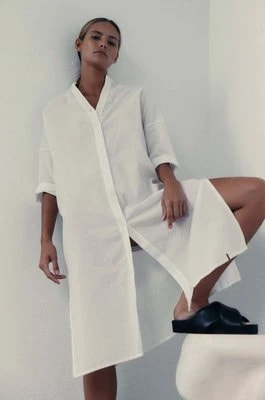 Zdjęcie produktu MUUV. sukienka bawełniana BEACH SHIRT kolor biały midi oversize
