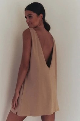 Zdjęcie produktu MUUV. sukienka bawełniana sukienka #SKATEGIRL kolor beżowy mini oversize