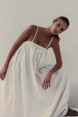 Zdjęcie produktu MUUV. sukienka NEALE kolor biały midi rozkloszowana