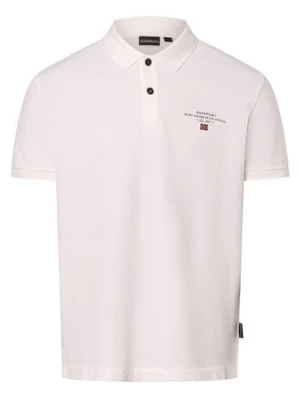 Zdjęcie produktu Napapijri Męska koszulka polo - Elbas Mężczyźni Bawełna biały jednolity,