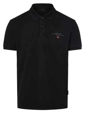 Zdjęcie produktu Napapijri Męska koszulka polo - Elbas Mężczyźni Bawełna czarny jednolity,