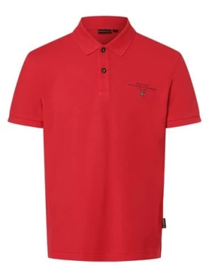 Zdjęcie produktu Napapijri Męska koszulka polo - Elbas Mężczyźni Bawełna czerwony jednolity,