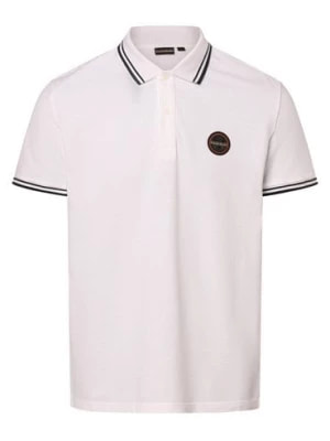 Zdjęcie produktu Napapijri Męska koszulka polo - Macas Mężczyźni Bawełna biały jednolity,