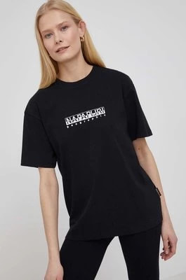 Zdjęcie produktu Napapijri t-shirt bawełniany S-Box kolor czarny NP0A4GDD0411