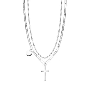 Zdjęcie produktu Naszyjnik srebrny - krzyżyk - Simple Simple - Biżuteria YES