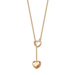 Zdjęcie produktu Naszyjnik srebrny pozłacany - Hearts Hearts - Biżuteria YES