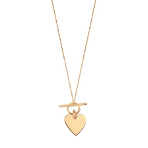 Zdjęcie produktu Naszyjnik srebrny pozłacany - serce - Promise Promise - Biżuteria YES