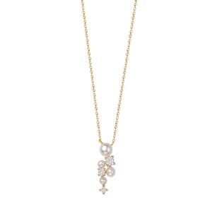 Zdjęcie produktu Naszyjnik srebrny pozłacany z perłami i cyrkoniami - Pearls of Sky Pearls of Sky - Biżuteria YES