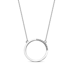Zdjęcie produktu Naszyjnik srebrny z cyrkoniami - Geometric Geometric - Biżuteria YES