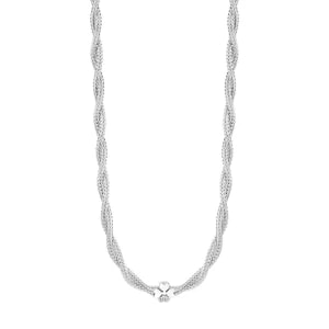 Zdjęcie produktu Naszyjnik srebrny z cyrkoniami - Gloss Gloss - Biżuteria YES