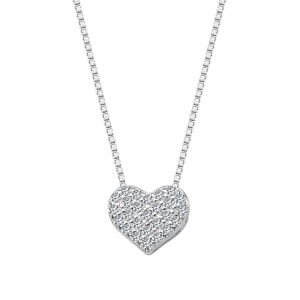 Zdjęcie produktu Naszyjnik srebrny z cyrkoniami - serce - Mini Mini - Biżuteria YES