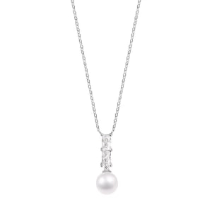 Zdjęcie produktu Naszyjnik srebrny z perłą i cyrkoniami - Pearls of Sky Pearls of Sky - Biżuteria YES