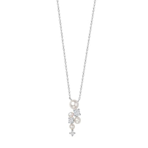Zdjęcie produktu Naszyjnik srebrny z perłami i cyrkoniami - Pearls of Sky Pearls of Sky - Biżuteria YES
