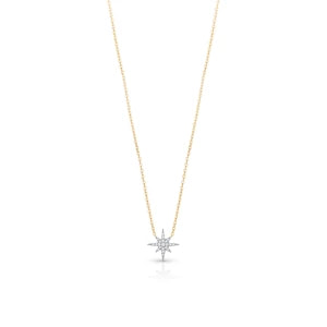 Zdjęcie produktu W.KRUK - Naszyjnik złoty bicolor z diamentami gwiazda