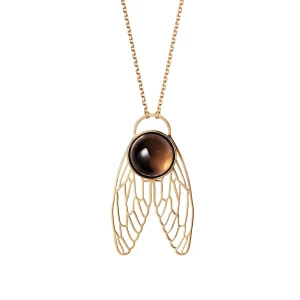 Zdjęcie produktu Naszyjnik złoty z kwarcem - Dragonfly Dragonfly - Biżuteria YES