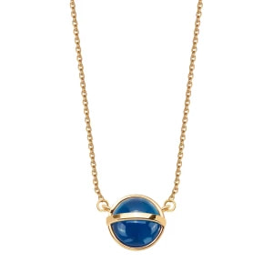 Zdjęcie produktu Naszyjnik złoty z niebieskim agatem - Skarabeusz Skarabeusz - Biżuteria YES