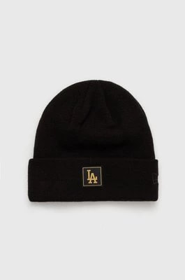 Zdjęcie produktu New Era czapka kolor czarny z grubej dzianiny LOS ANGELES DODGERS