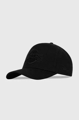 Zdjęcie produktu New Era czapka z daszkiem bawełniana kolor czarny z aplikacją LOS ANGELES LAKERS