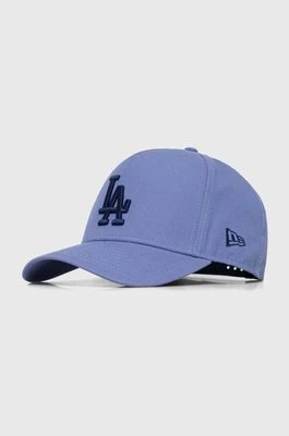 Zdjęcie produktu New Era czapka z daszkiem bawełniana kolor niebieski z aplikacją LOS ANGELES DODGERS