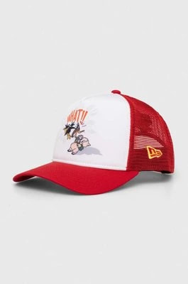 Zdjęcie produktu New Era czapka z daszkiem kolor czerwony z aplikacją MULTI CHARACTER
