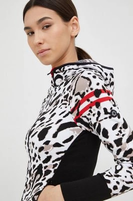 Zdjęcie produktu Newland bluza sportowa Jade damska kolor czarny z kapturem wzorzysta