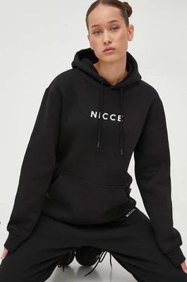 Zdjęcie produktu Nicce bluza damska kolor czarny z kapturem z nadrukiem