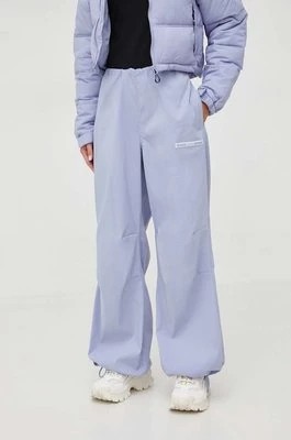 Zdjęcie produktu Nicce spodnie damskie kolor niebieski szerokie high waist