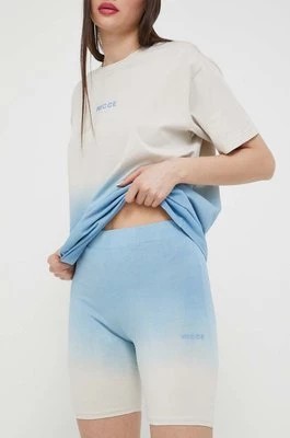 Zdjęcie produktu Nicce szorty damskie kolor niebieski wzorzyste high waist