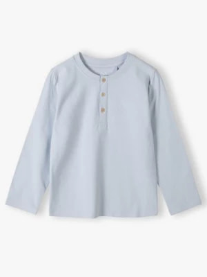 Zdjęcie produktu Niebieska dzianinowa bluzka z długim rękawem dla chłopca - Max&Mia Max & Mia by 5.10.15.