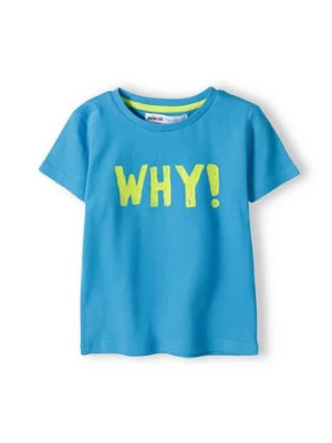 Zdjęcie produktu Niebieska koszulka niemowlęca z bawełny- Why! Minoti
