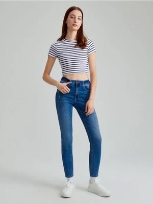 Zdjęcie produktu Niebieskie jeansy skinny fit mid waist House
